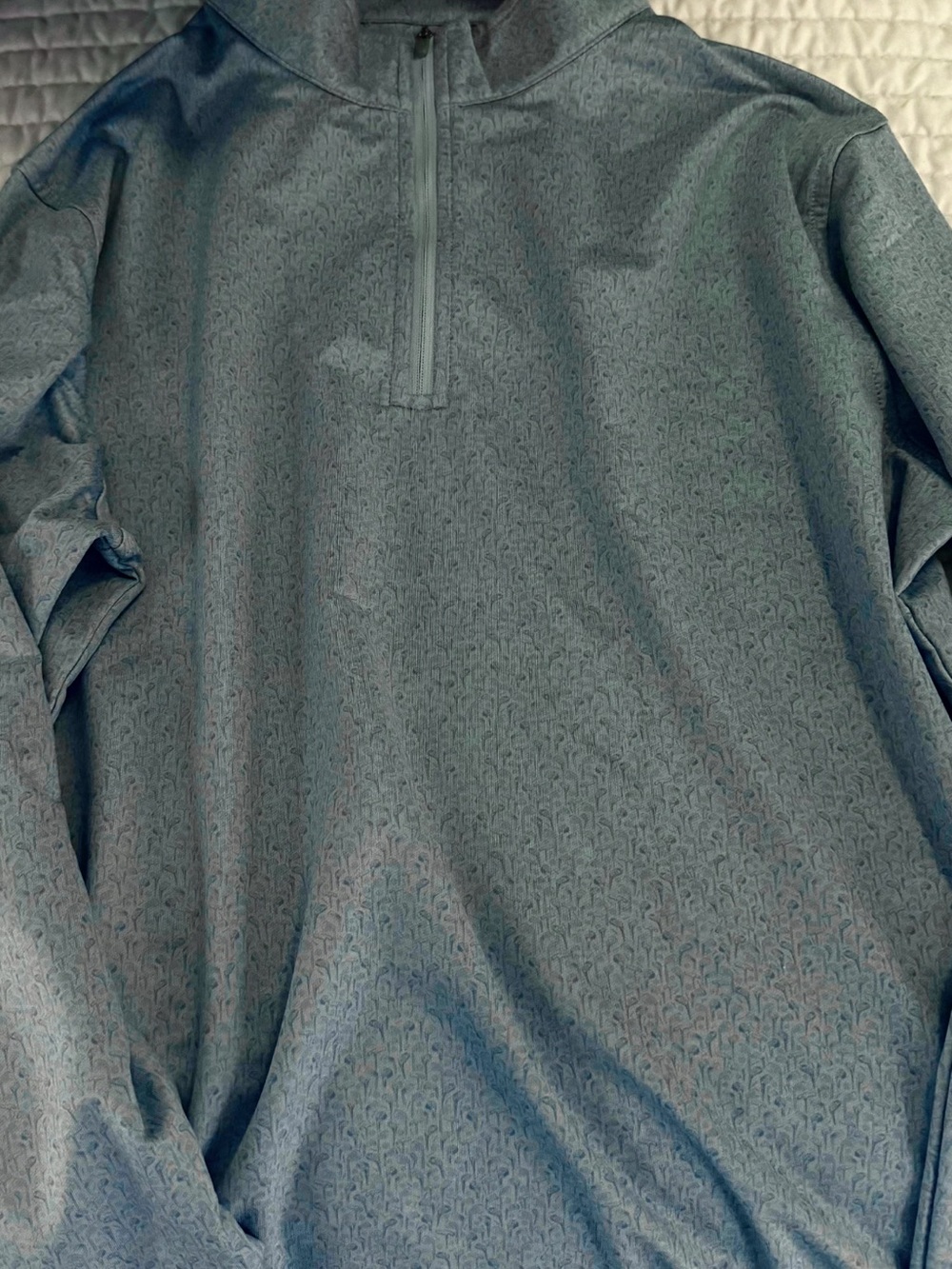 Peter Millar Golf Clubs Men's Quarter-Zip Long Sleeve- Blue
